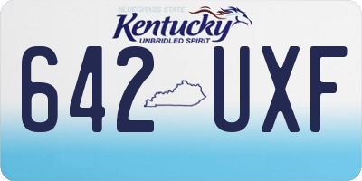 KY license plate 642UXF