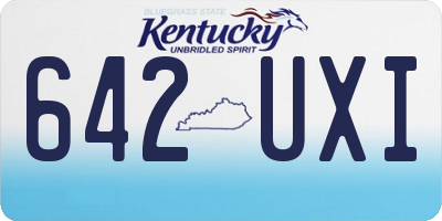 KY license plate 642UXI