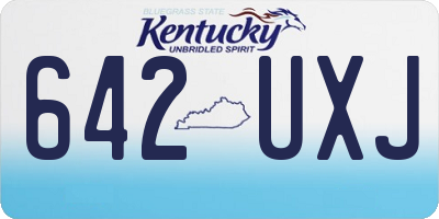 KY license plate 642UXJ