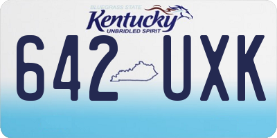 KY license plate 642UXK