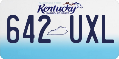 KY license plate 642UXL