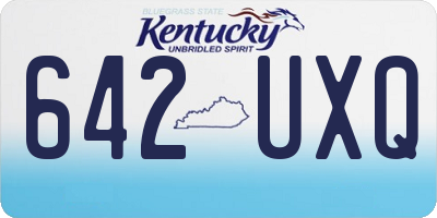 KY license plate 642UXQ