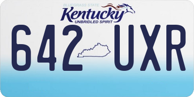 KY license plate 642UXR