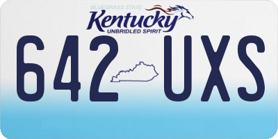 KY license plate 642UXS