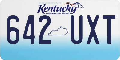 KY license plate 642UXT