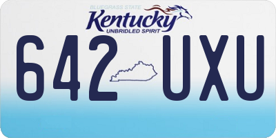 KY license plate 642UXU