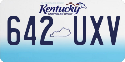 KY license plate 642UXV