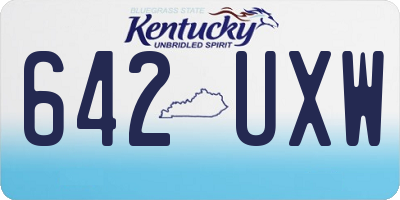 KY license plate 642UXW