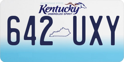 KY license plate 642UXY