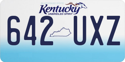KY license plate 642UXZ
