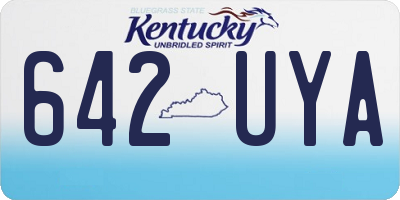 KY license plate 642UYA