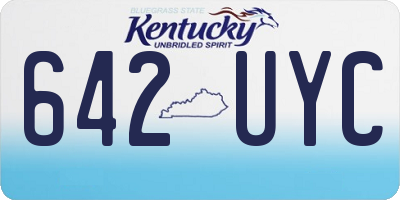 KY license plate 642UYC