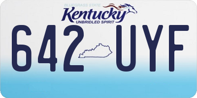 KY license plate 642UYF