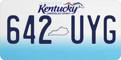 KY license plate 642UYG