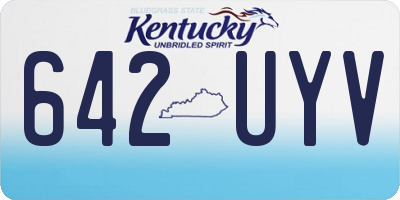 KY license plate 642UYV
