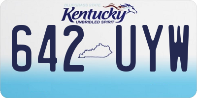 KY license plate 642UYW