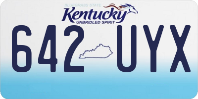 KY license plate 642UYX