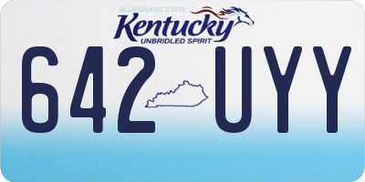 KY license plate 642UYY