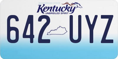 KY license plate 642UYZ