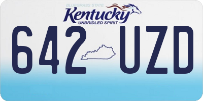 KY license plate 642UZD