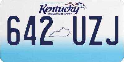 KY license plate 642UZJ