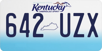KY license plate 642UZX