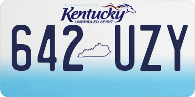 KY license plate 642UZY