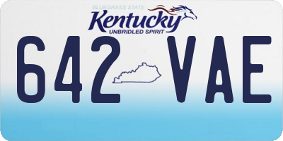 KY license plate 642VAE