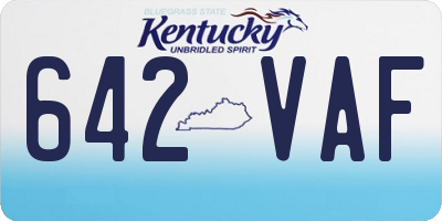 KY license plate 642VAF
