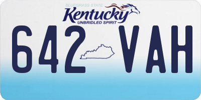 KY license plate 642VAH
