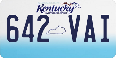 KY license plate 642VAI