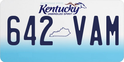 KY license plate 642VAM