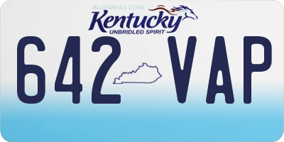 KY license plate 642VAP