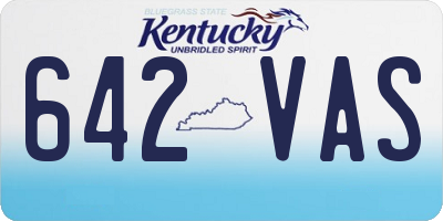 KY license plate 642VAS