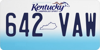 KY license plate 642VAW