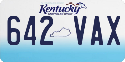 KY license plate 642VAX