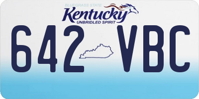 KY license plate 642VBC