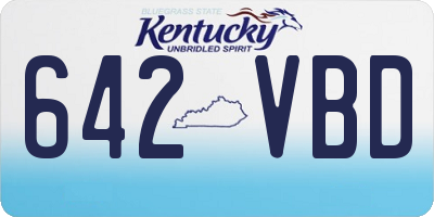KY license plate 642VBD