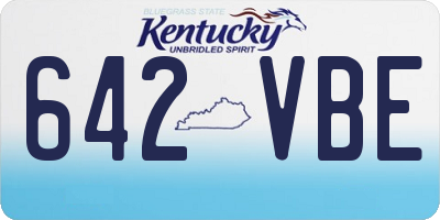 KY license plate 642VBE