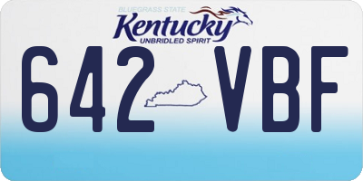 KY license plate 642VBF