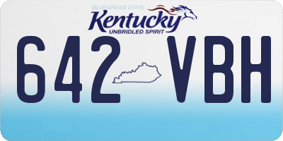KY license plate 642VBH