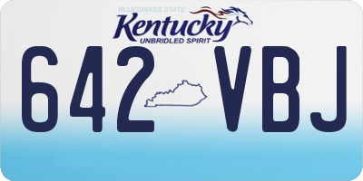 KY license plate 642VBJ