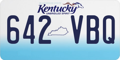 KY license plate 642VBQ