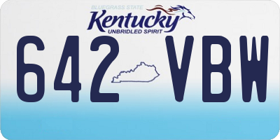 KY license plate 642VBW
