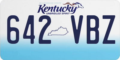 KY license plate 642VBZ
