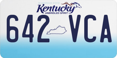 KY license plate 642VCA