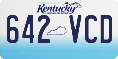 KY license plate 642VCD