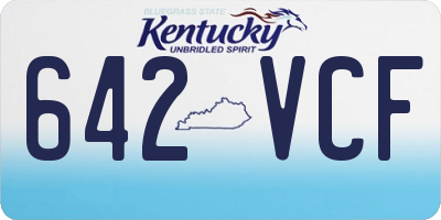 KY license plate 642VCF