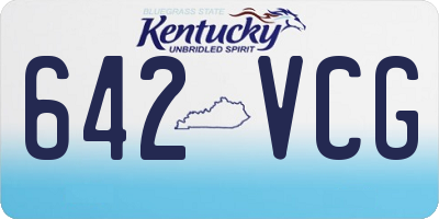 KY license plate 642VCG