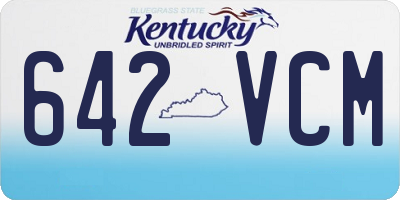 KY license plate 642VCM
